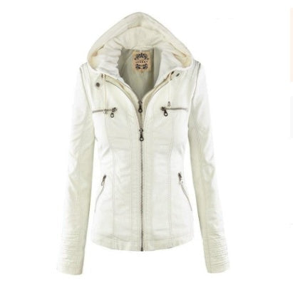 Veste en cuir avec capuche - Molinse