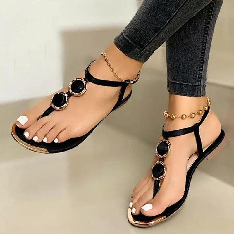 Sandales Élégantes à Bijoux Ronds - Molinse