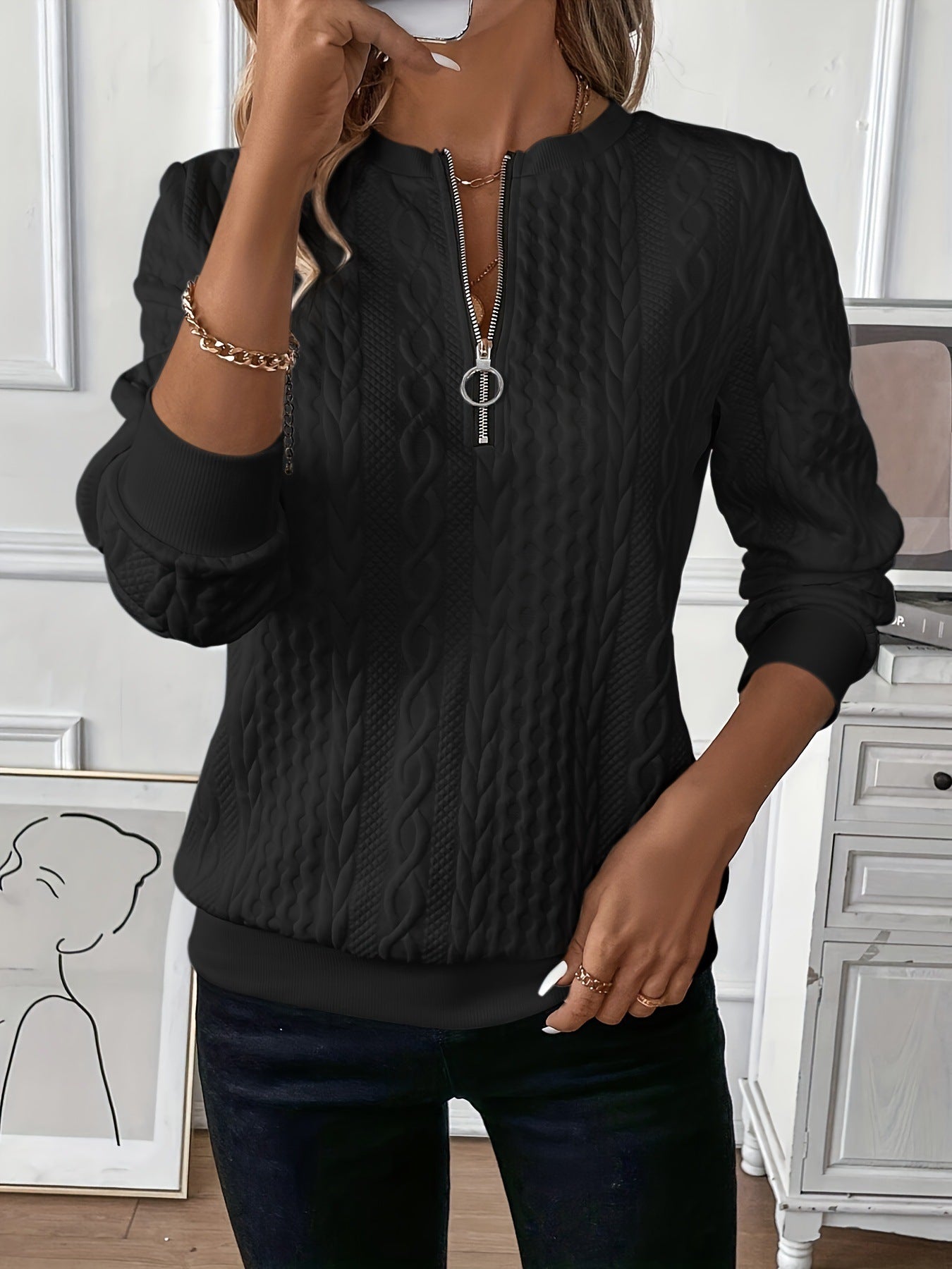 Mystique™ Elégant pull zippé - Molinse