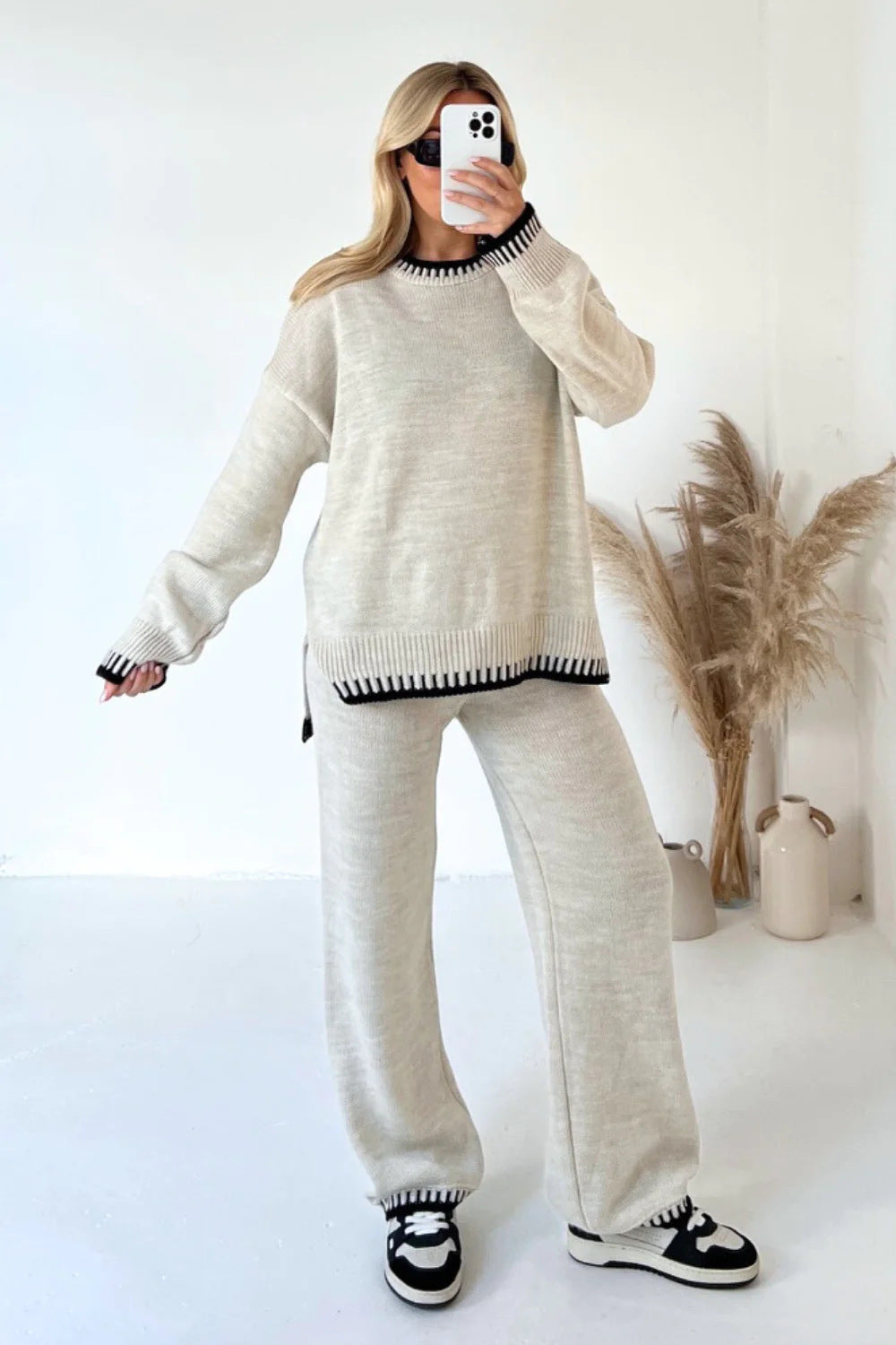 Sarah™ Ensemble en Maille Doux et Élégant - Molinse