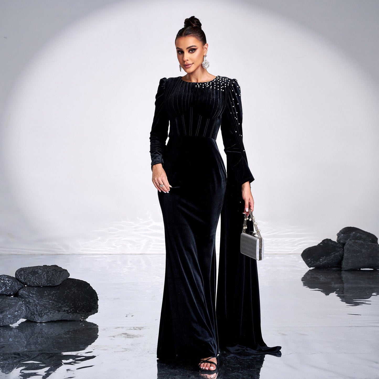 Robe de soirée en velours - Molinse