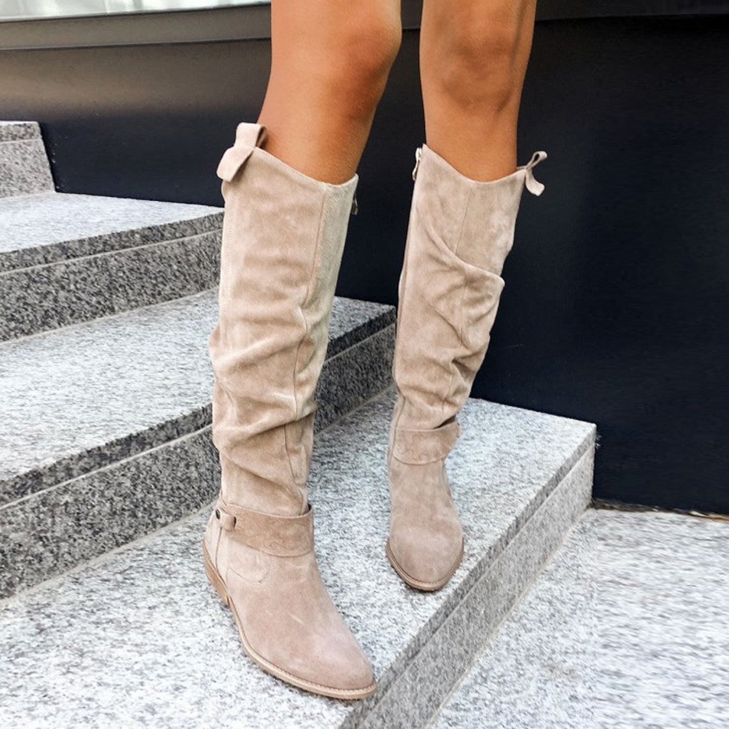 Bottes longues à talons bas - Molinse