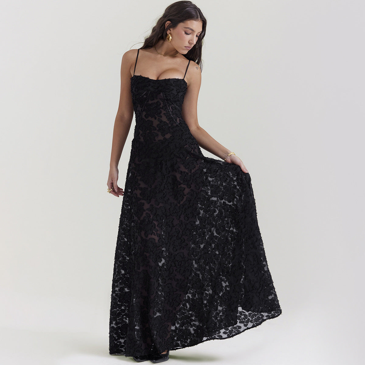 Katy™ | Robe Satinée à Dos Lacé - Élégance Romantique et Confort Luxueux - Molinse
